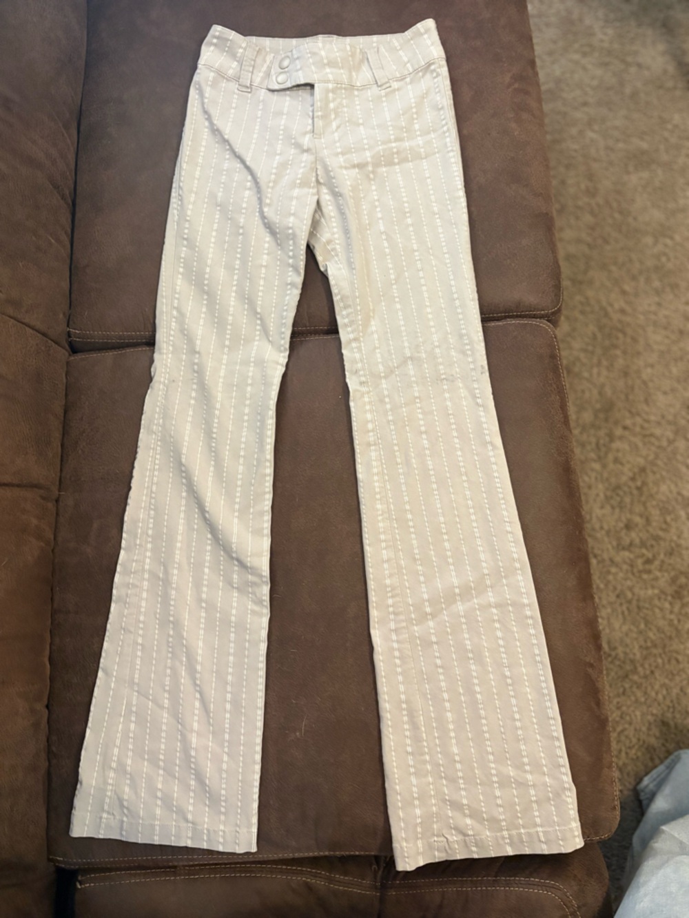 H&M Light Beige Pinstripe Women's trousers